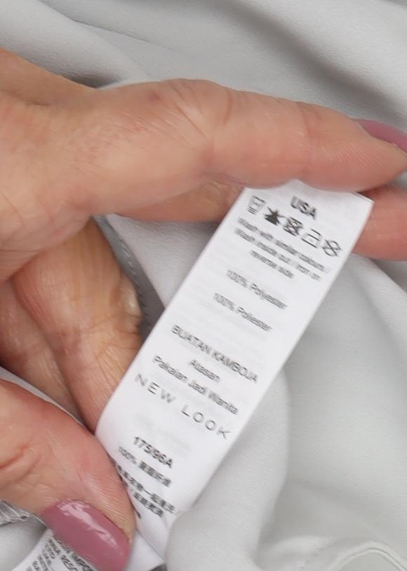 New Look Women's Grey High Neck Sleeveless Blouse Size 14