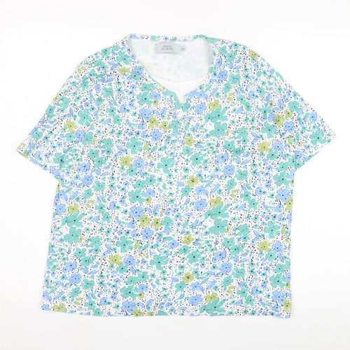Honor Millburn Women's Floral T-Shirt, L, Short Sleeve