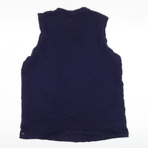 Slazenger Men's Blue Sleeveless Cotton T-Shirt
