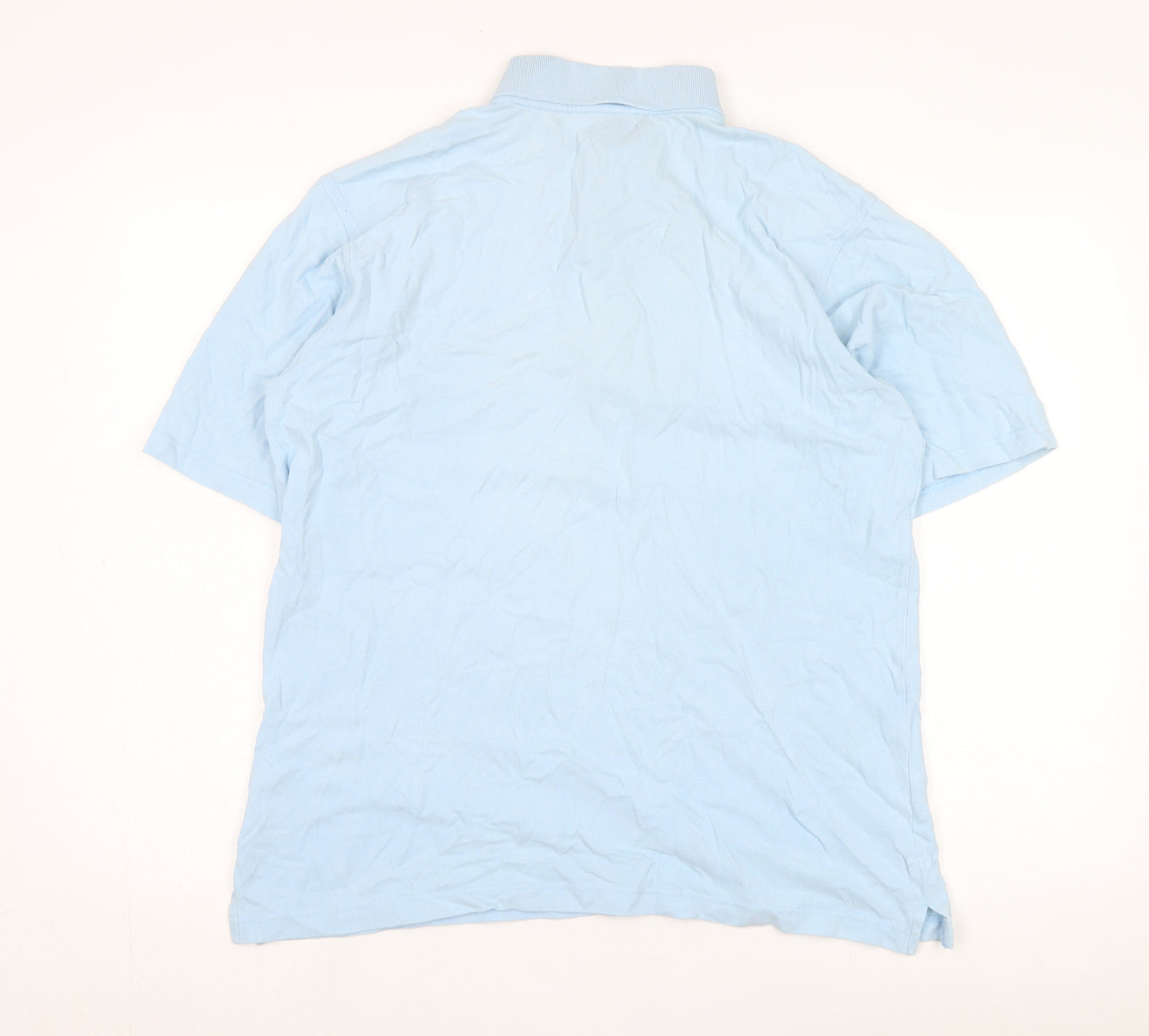 Burberry Men's Blue Polo Shirt L Short Sleeve Cotton