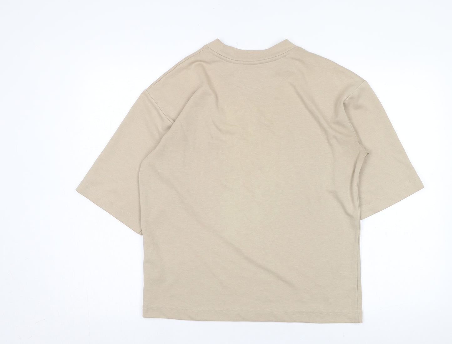 Brave Soul Women's Beige Oversized T-Shirt - Size S