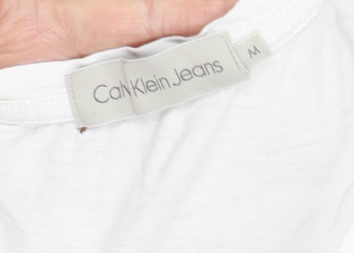 Calvin Klein Men's White Graphic T-Shirt, Size M