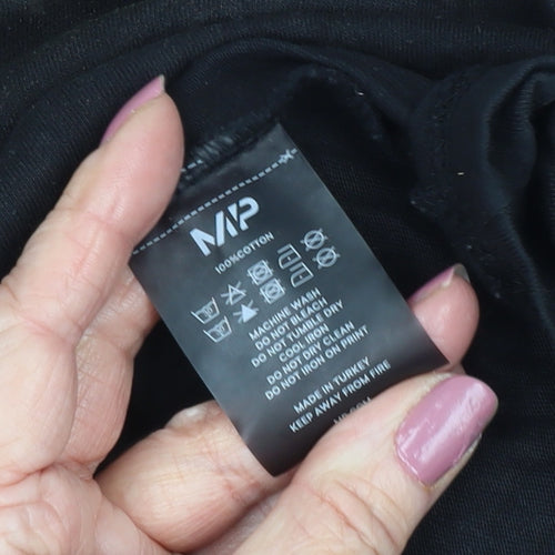 MP Black Men's T-Shirt Size S Cotton Crew Neck