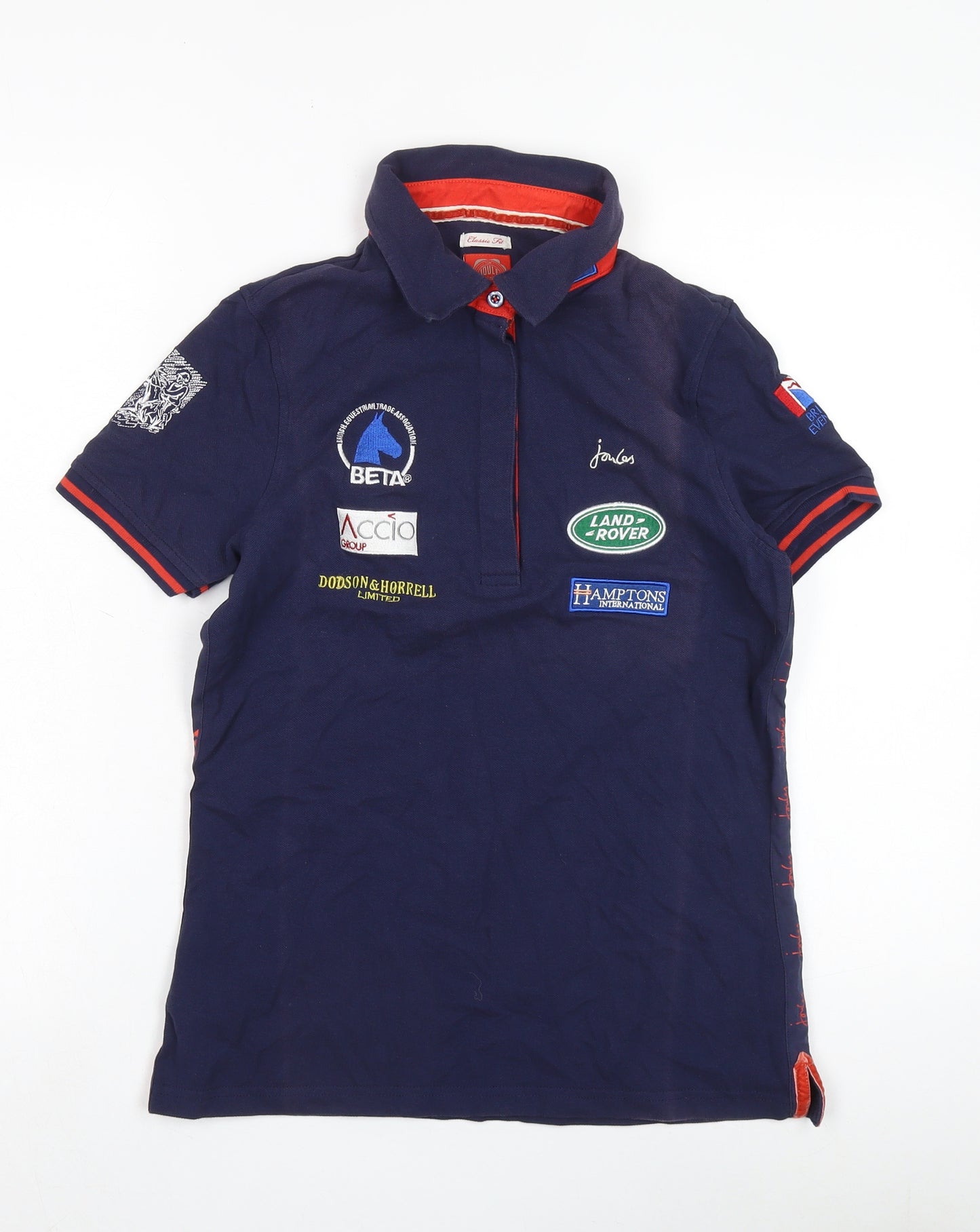 Joules Women's Blue Polo Shirt Size 12
