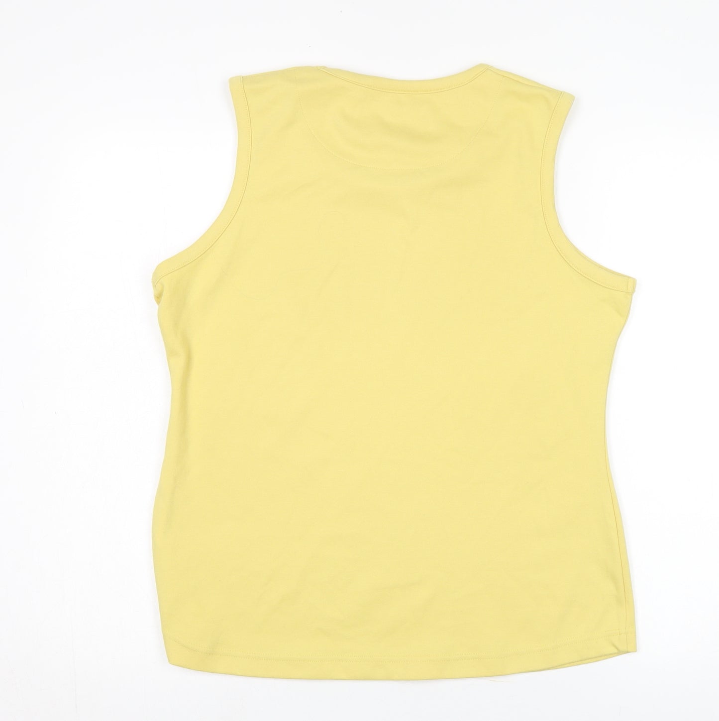 Regatta Women's Yellow Crew Neck Tank Top Size 18
