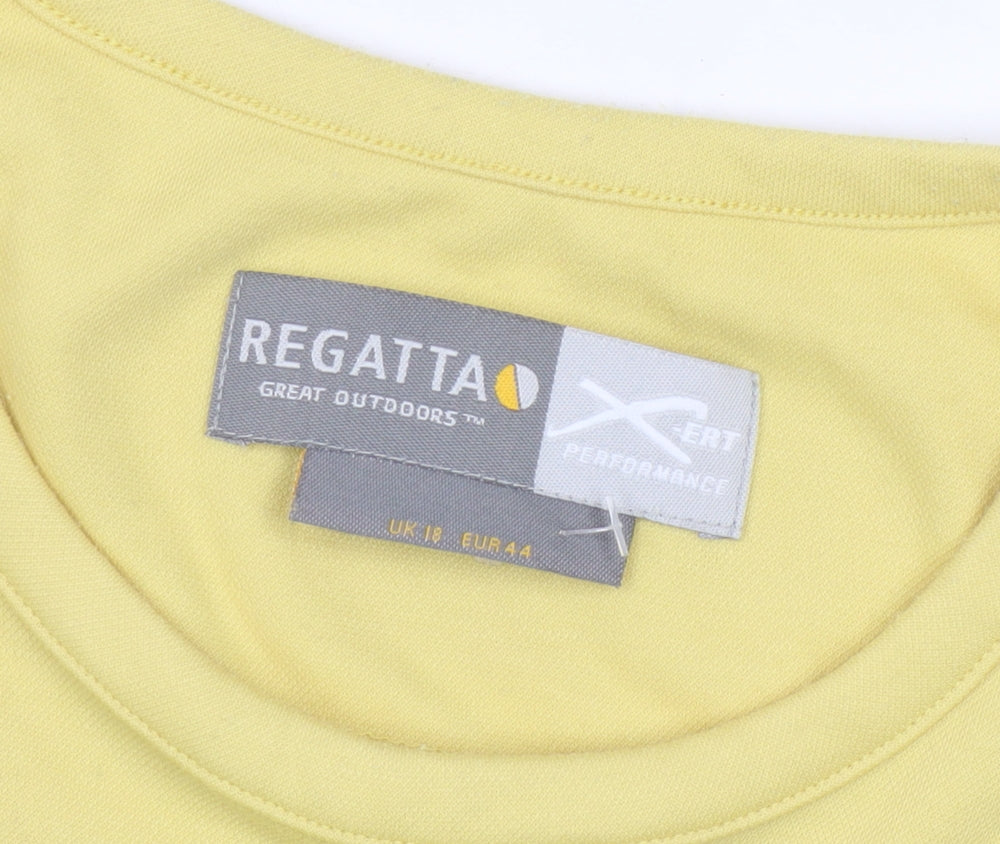 Regatta Women's Yellow Crew Neck Tank Top Size 18