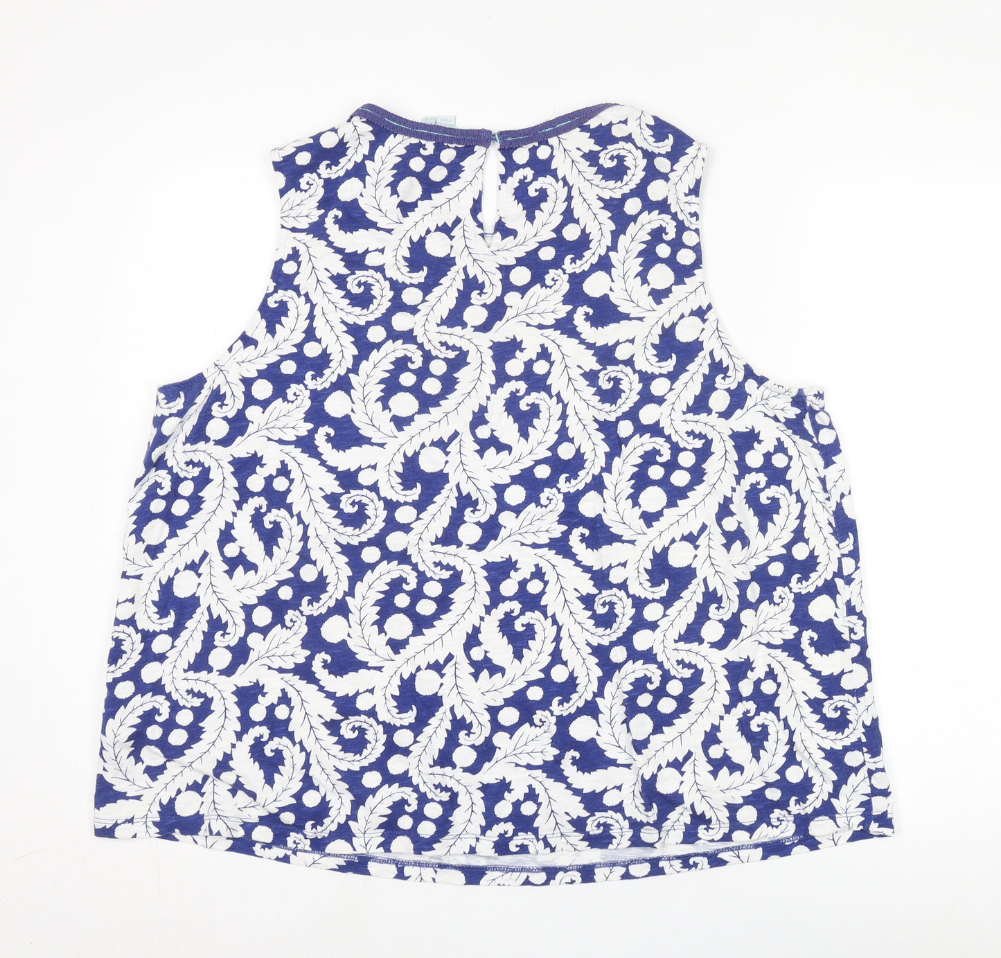 Boden Women's Blue Paisley Tank Top, Size 20