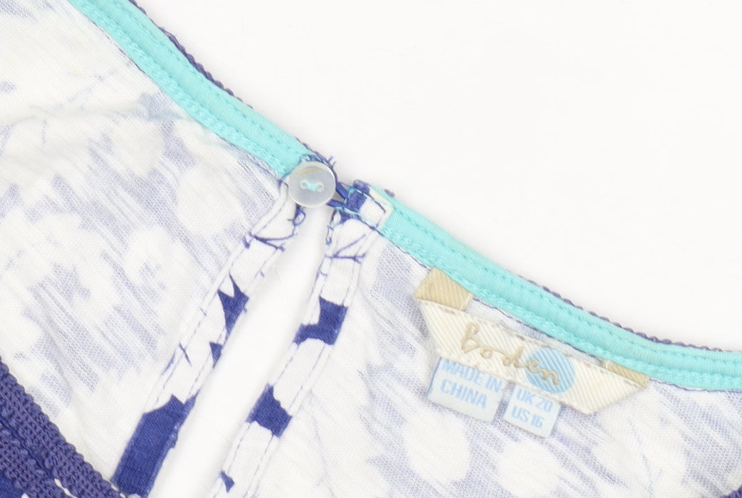 Boden Women's Blue Paisley Tank Top, Size 20