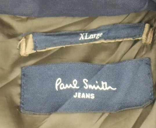 Paul Smith Men's Blue XL Parka Jacket with Hood
