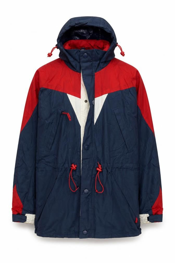 Front view of Gentini Men's Blue Red Windbreaker Jacket S