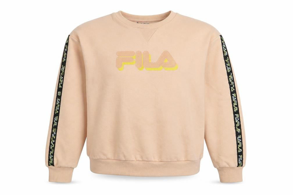 Front view of Fila Women's Beige Sweatshirt S - Stylish Pullover