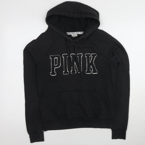 Victoria's Secret PINK Women's Black Hoodie Size S
