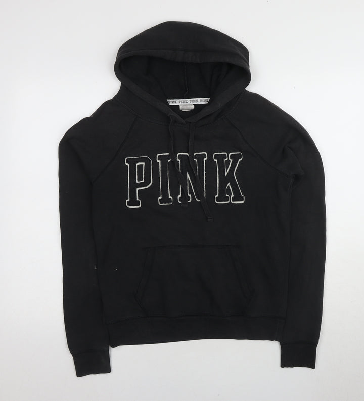Victoria's Secret PINK Women's Black Hoodie Size S
