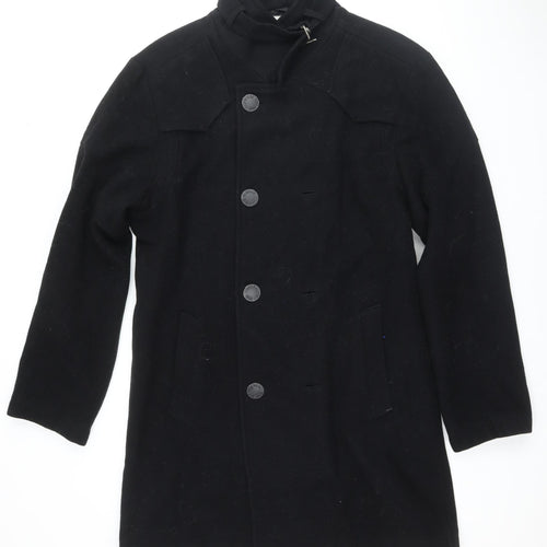 Blood & Glitter Women's Black Wool Pea Coat Size L