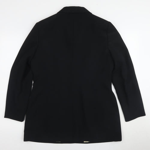 Windsmoor Women's Black Blazer Size 14 Geometric Pattern