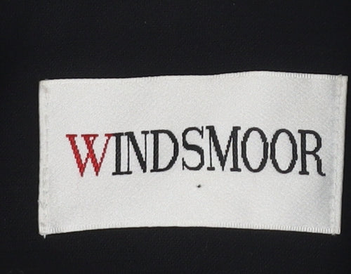 Windsmoor Women's Black Blazer Size 14 Geometric Pattern