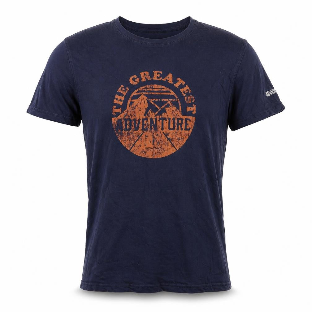 Regatta Men's Blue Adventure Graphic T-Shirt, Size S