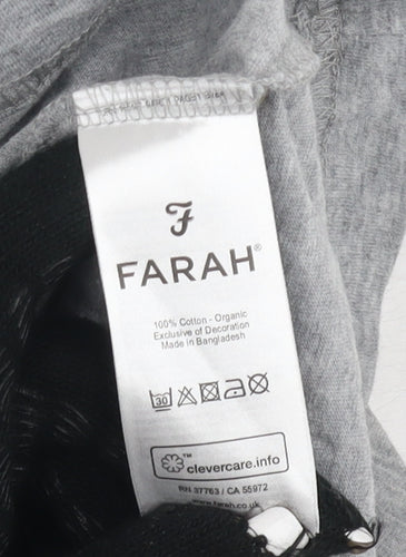 Farah Men's Grey Organic Cotton T-Shirt, M