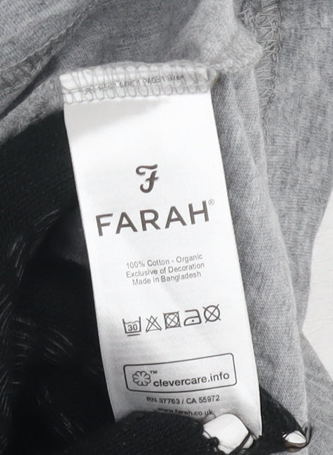 Farah Men's Grey Organic Cotton T-Shirt, M