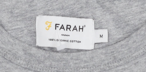 Farah Men's Grey Organic Cotton T-Shirt, M