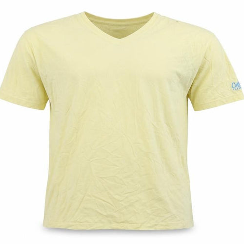Colt Men's Yellow V-Neck Cotton T-Shirt - Size L