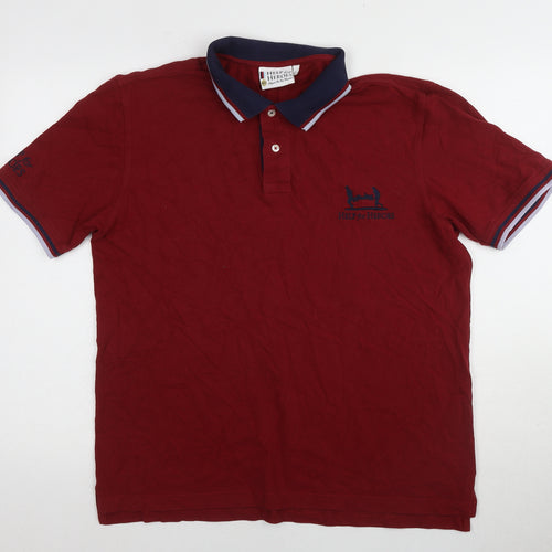 Help for Heroes Men's Red Polo Shirt L Short Sleeve