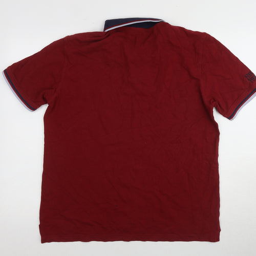 Help for Heroes Men's Red Polo Shirt L Short Sleeve