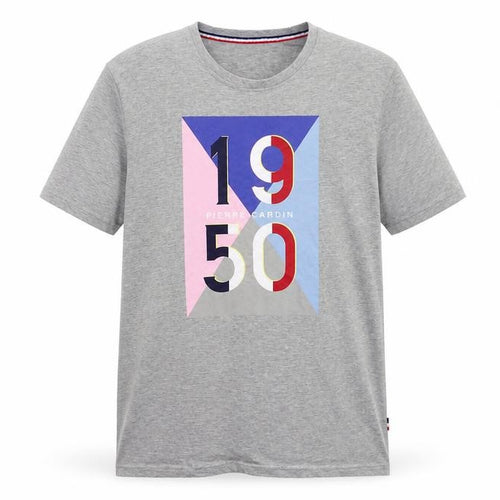 Pierre Cardin Men's Grey Graphic Print T-Shirt L