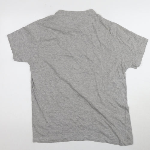 Pierre Cardin Men's Grey Graphic Print T-Shirt L