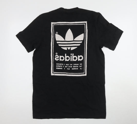 adidas Men's Black M Graphic Print T-Shirt Logo Lightweight