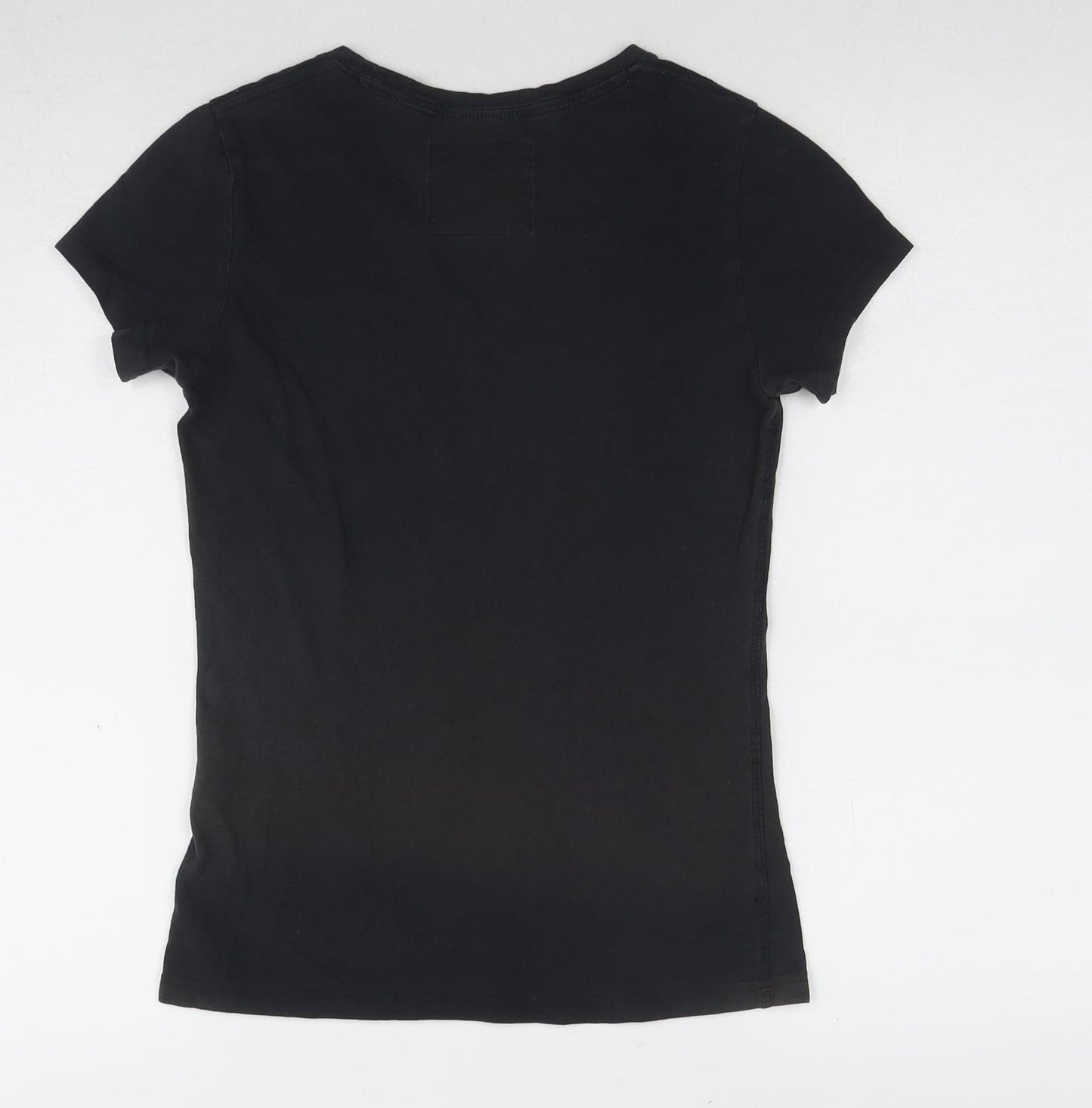 Superdry Women's Black XS Graphic Tee Slim Fit