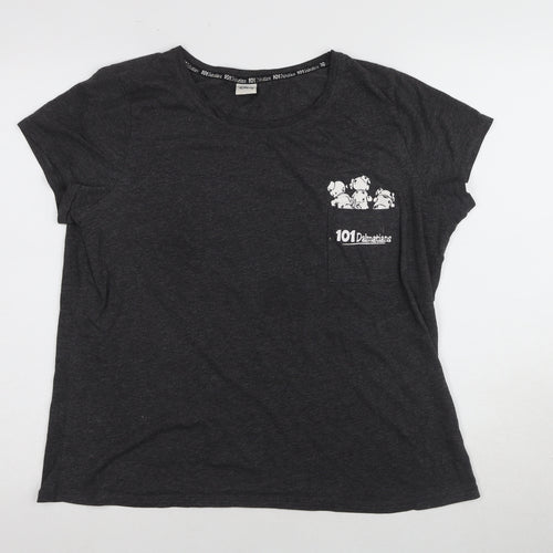 Disney 101 Dalmatians Women's Black Pyjama Top 16-18