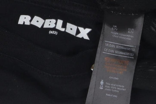 Roblox Boys Black Graphic T-Shirt - Size 8 Years