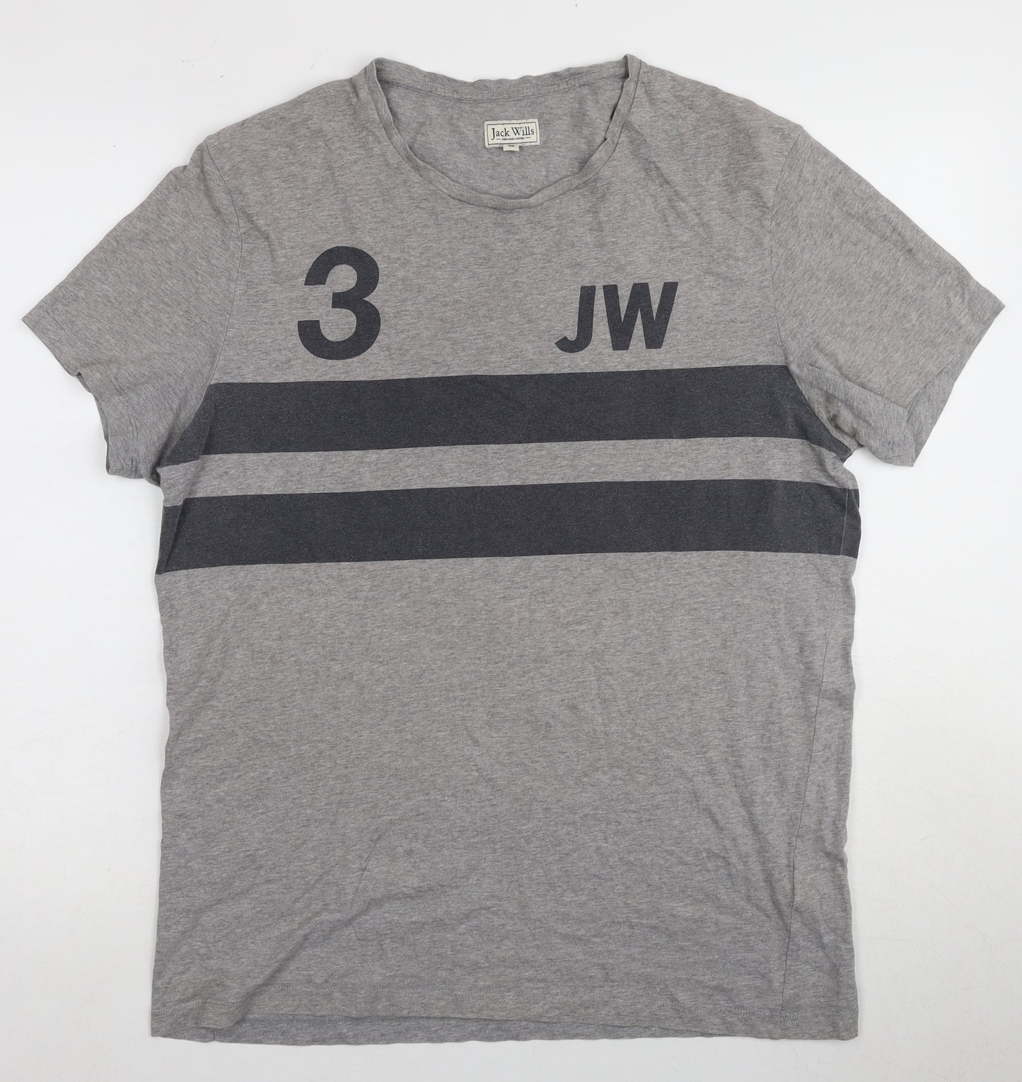 Jack Wills Men's Grey M Graphic Crew Neck T-Shirt