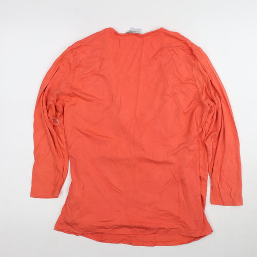 Boden Women's Orange Wrap Top, UK 20, Long Sleeve