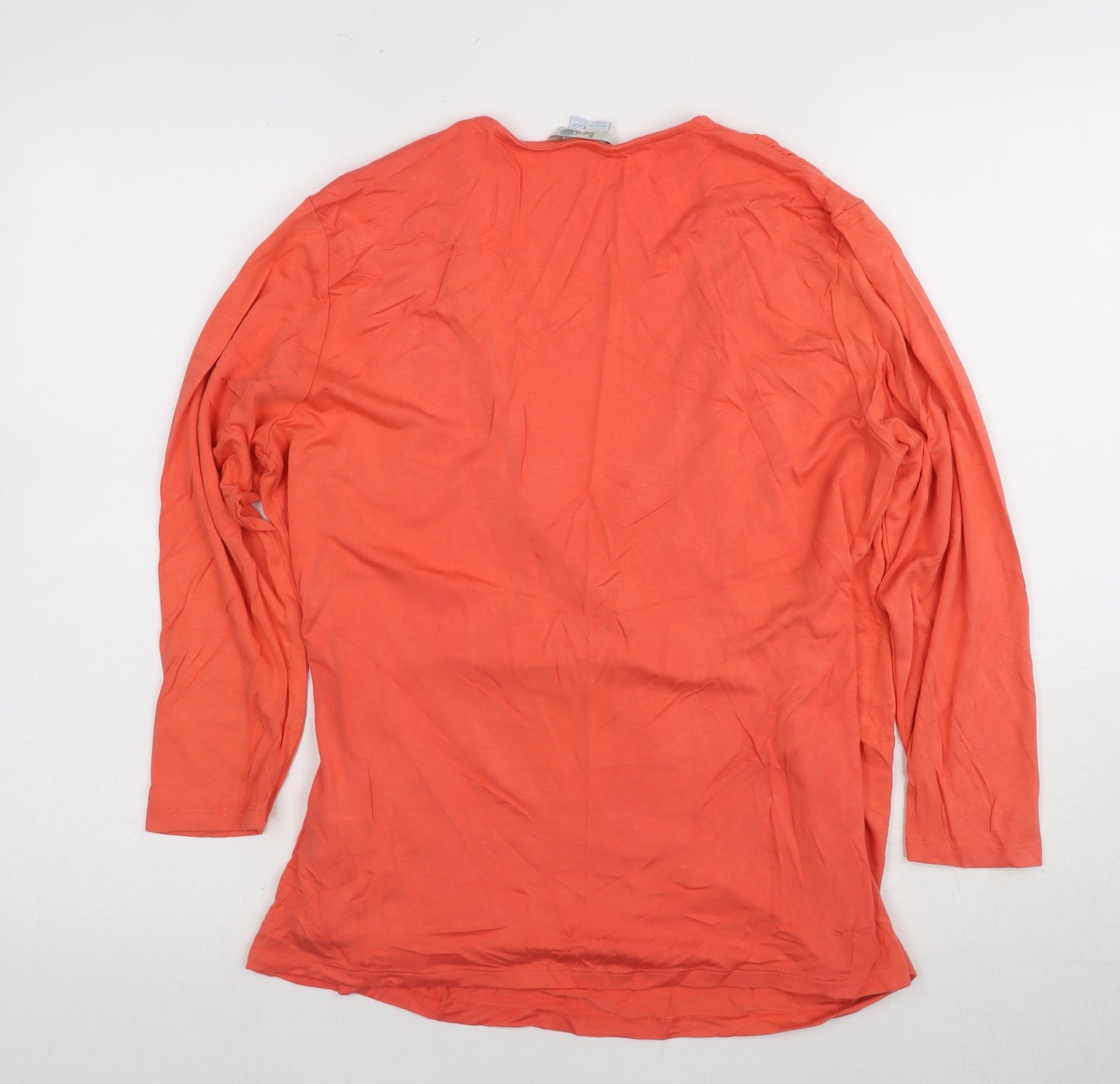 Boden Women's Orange Wrap Top, UK 20, Long Sleeve