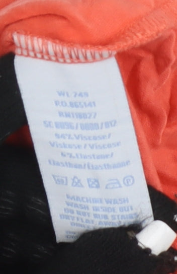 Boden Women's Orange Wrap Top, UK 20, Long Sleeve