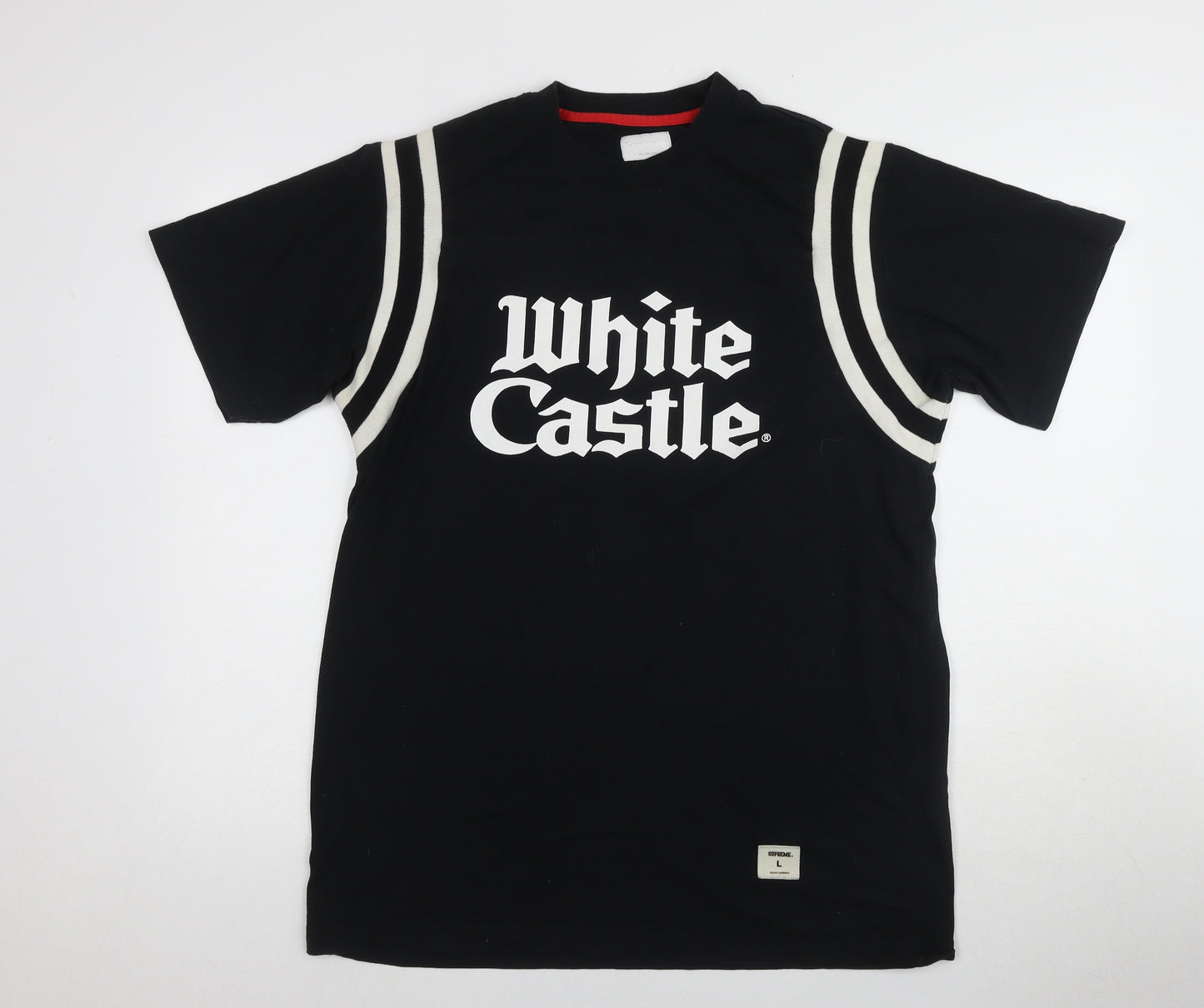 Supreme Men's Black L White Castle T-Shirt