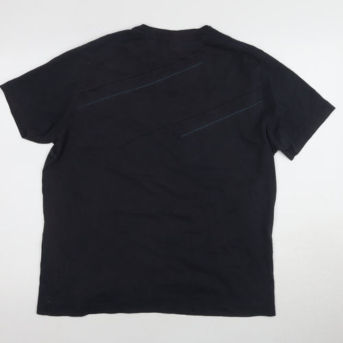 Jasper Conran Men's Black V-Neck T-Shirt L
