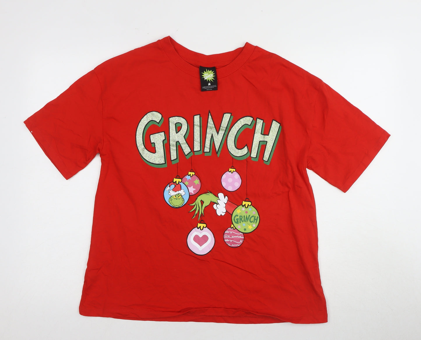 The Grinch Unisex Red M Nightshirt Christmas Graphic
