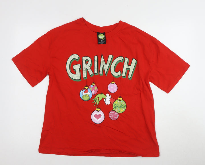 The Grinch Unisex Red M Nightshirt Christmas Graphic