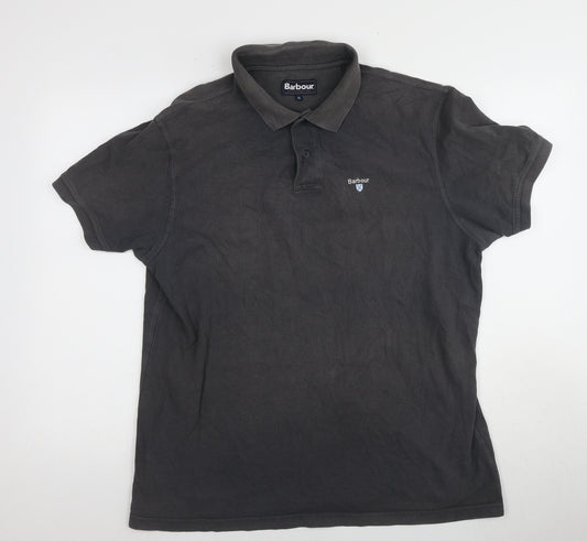 Barbour Men's Black Polo Shirt XL Short Sleeve Classic