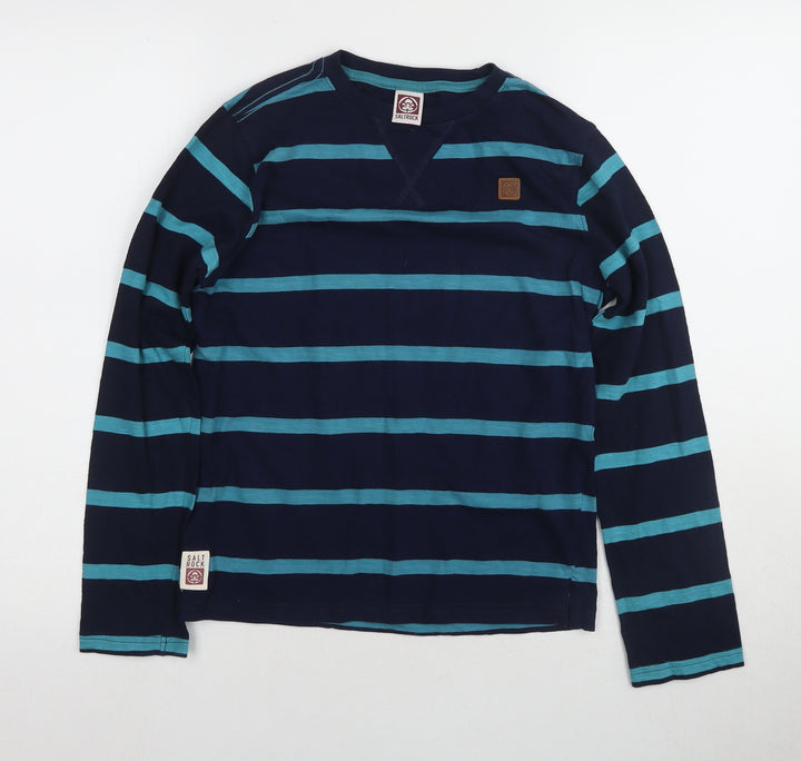 Saltrock Boys Blue Striped Long Sleeve T-Shirt