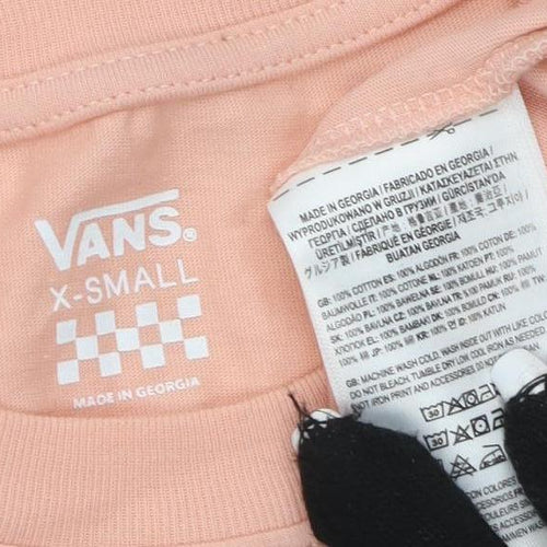 Vans Pink XS Long Sleeve Unisex T-Shirt