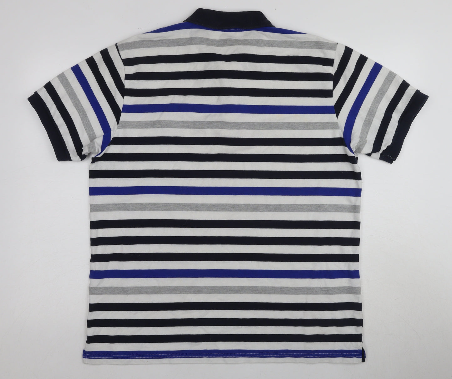 Everton Men's XL Multicoloured Striped Polo Shirt