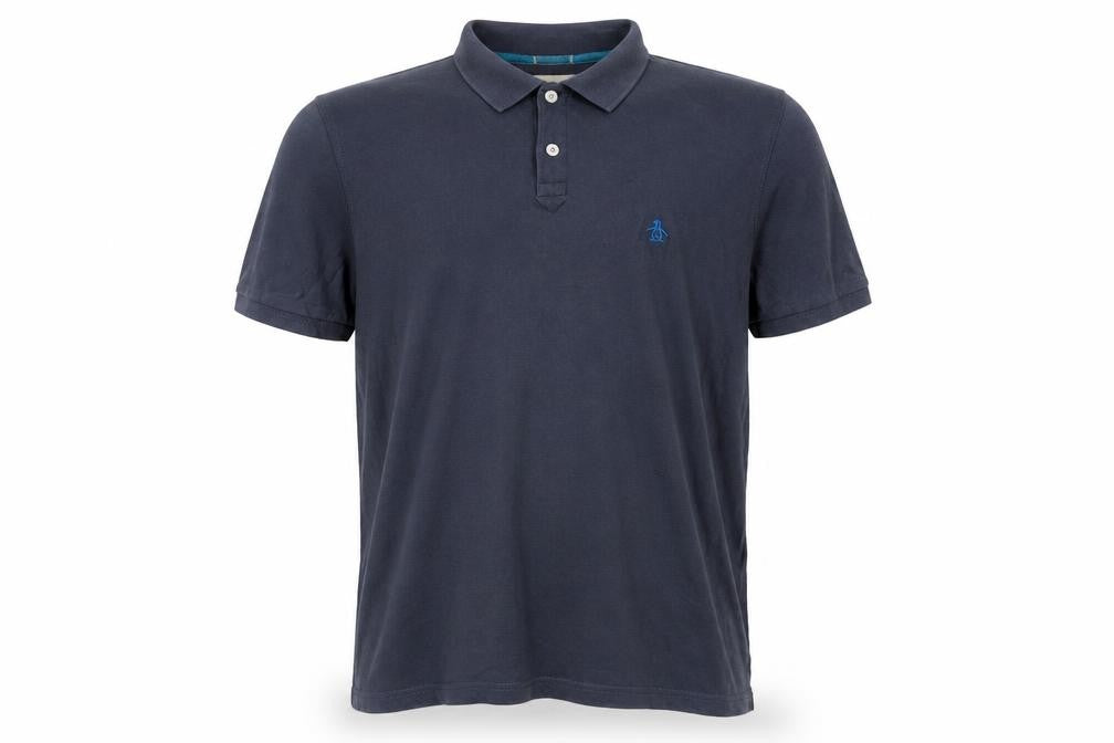 Original Penguin Men's Blue Slim Fit Polo Shirt L