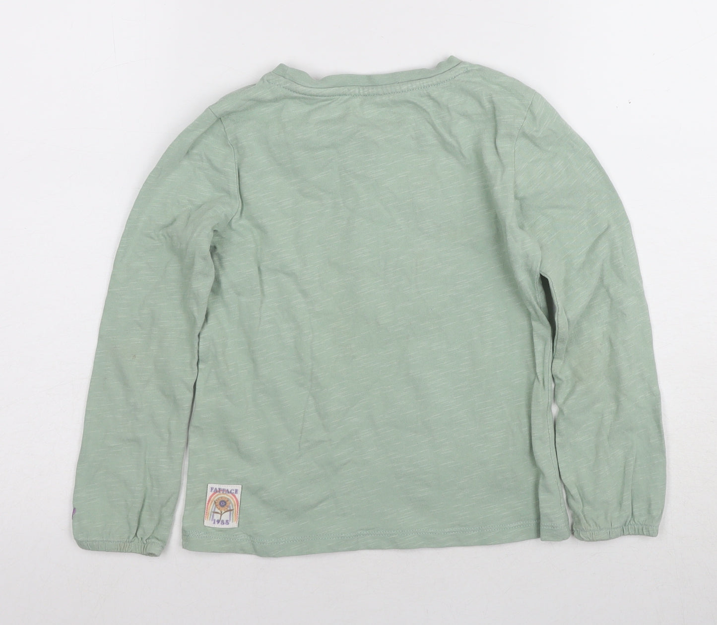 FatFace Girls Green Floral T-Shirt, 7-8 Years, Embroidered Detail