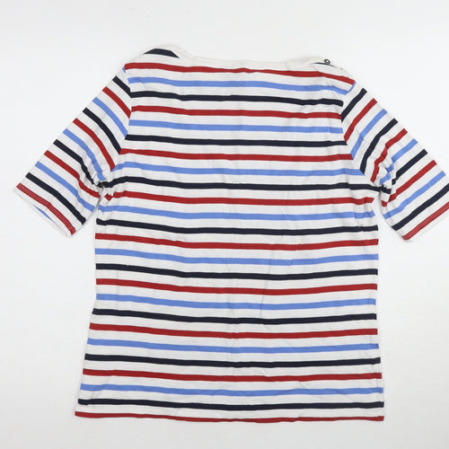 ISLE Women's Multicoloured Striped T-Shirt Size L