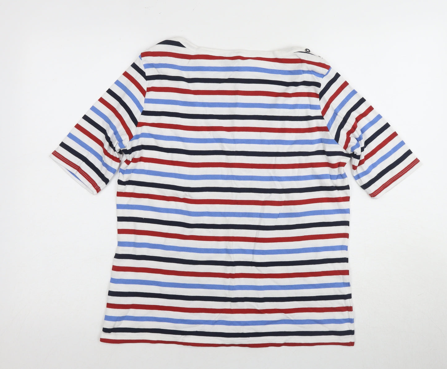 ISLE Women's Multicoloured Striped T-Shirt Size L