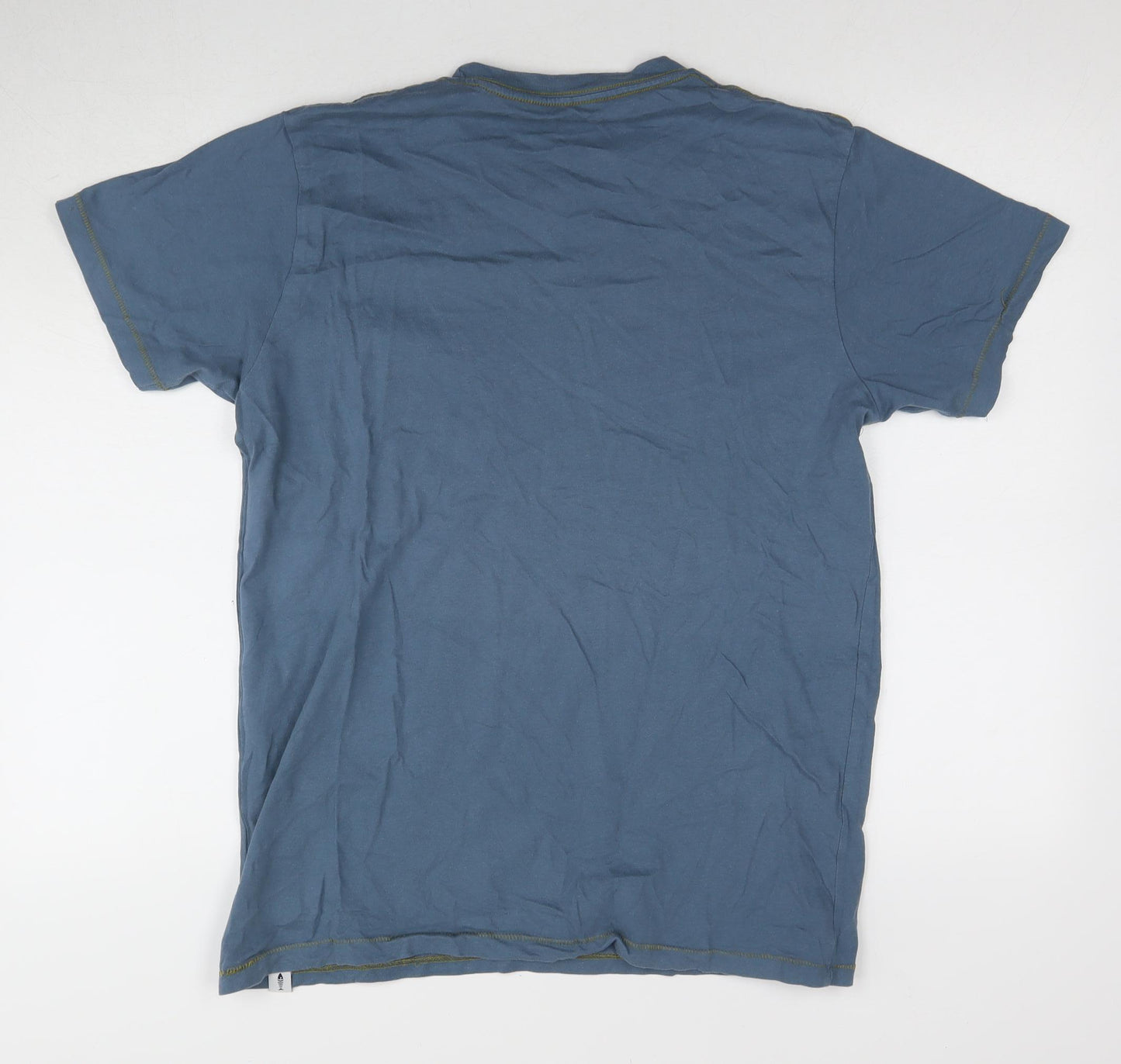 Weird Fish Men's Blue Graphic Print T-Shirt, Medium